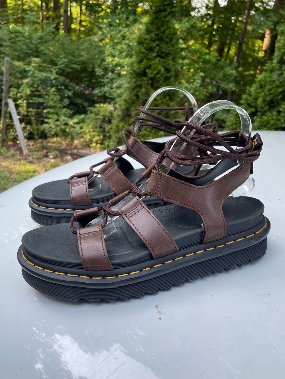 Dr Martens Nartilla Illusion Oily Leather Gladiator Sandals Size 9 -9.5